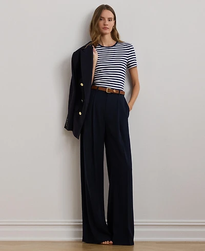 Lauren Ralph Women's Double-Faced Georgette Wide-Leg Pants