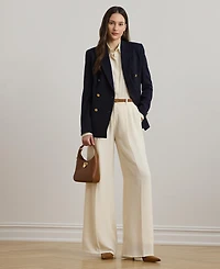 Lauren Ralph Women's Double-Faced Georgette Wide-Leg Pants