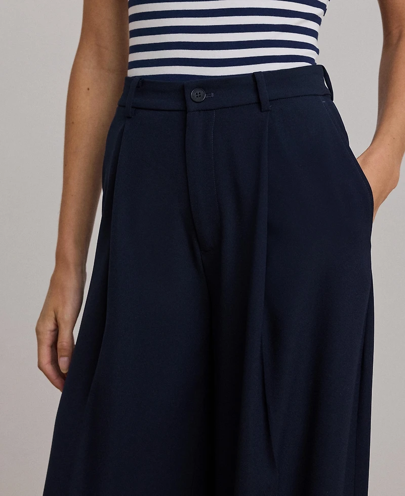 Lauren Ralph Women's Double-Faced Georgette Wide-Leg Pants