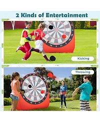 Large Dart Board for Kids with 4 Kick Balls