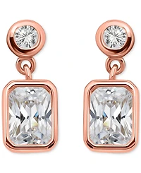 Giani Bernini Cubic Zirconia Round & Octagon Bezel Drop Earrings, Exclusively at Macy's
