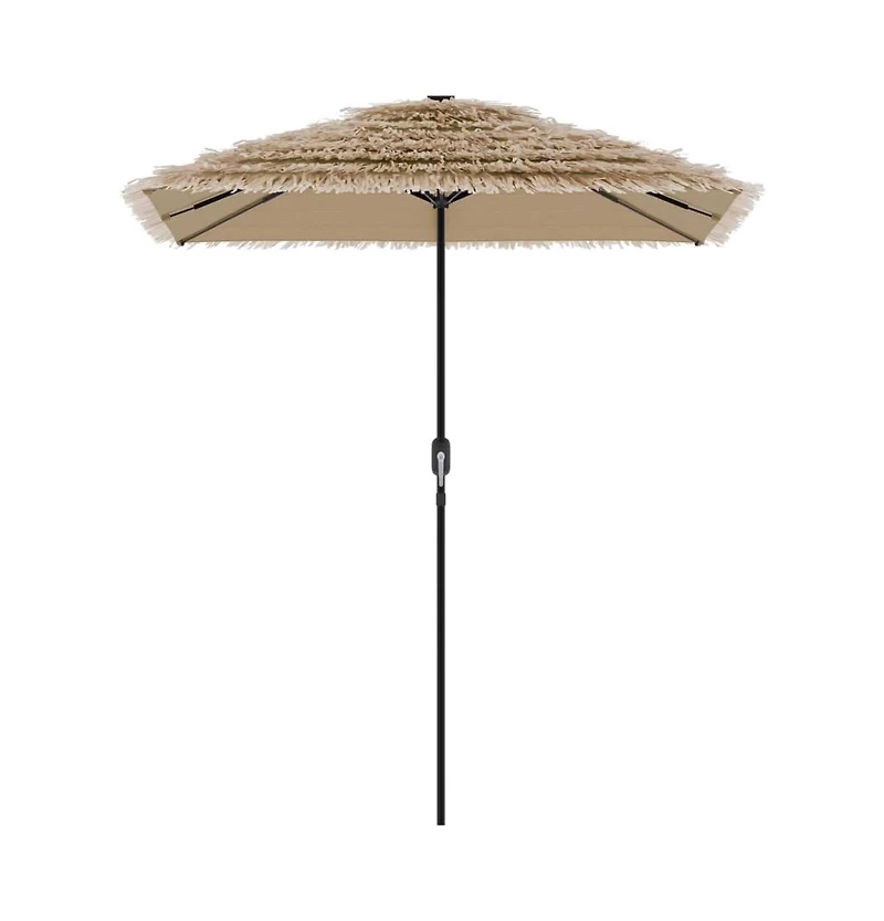 Garden Parasol with Steel Pole Brown 118.1"x78.7"x98.4"