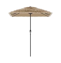 Garden Parasol with Steel Pole Brown 118.1"x78.7"x98.4"