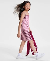 Rare Editions Big Girls Knit Cardigan & Plaid Jumper Dress, 2 Piece Set