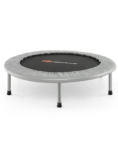36 Inch Mini Folding Trampoline Portable Recreational Fitness Rebounder-Silver