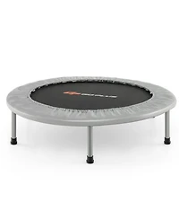 36 Inch Mini Folding Trampoline Portable Recreational Fitness Rebounder-Silver