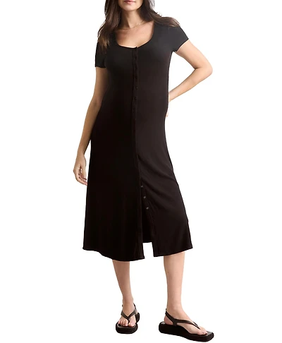 Hatch Collection Maternity Softest Rib Maternity/Nursing Midi Dress