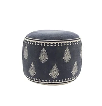 Soft Cotton Ottoman for Living Room Seating and Footrest