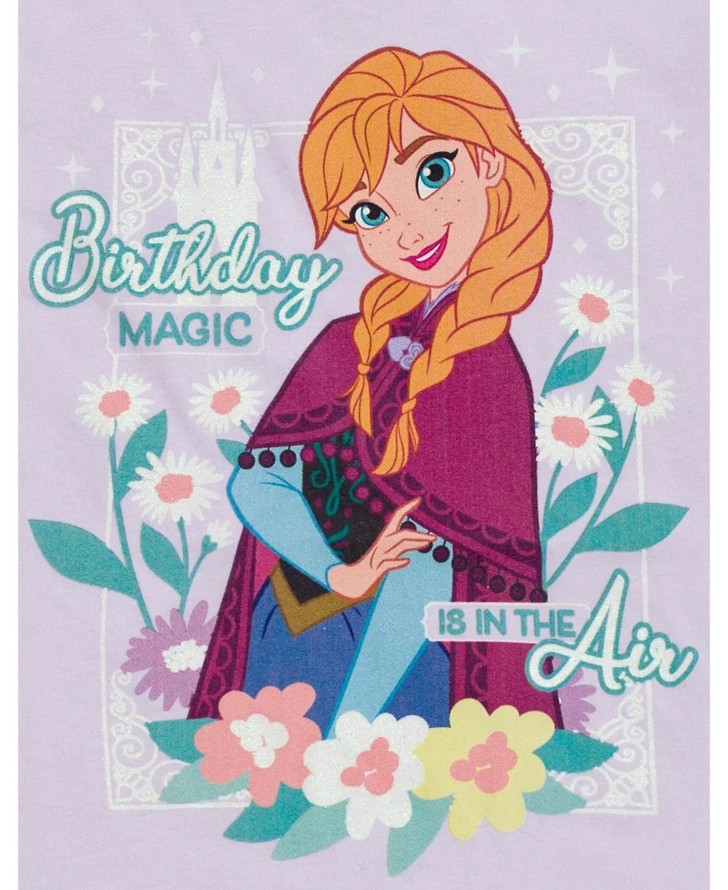Frozen Little Girls Disney Minnie Mouse Princess The Mermaid Moana Lilo & Stitch Elsa Birthday T-Shirt to