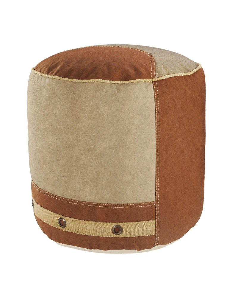 Cotton Ottoman with Soft Cushioned Top for Relaxation