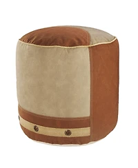 Cotton Ottoman with Soft Cushioned Top for Relaxation