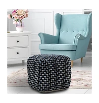 Compact Polyester Ottoman – Lightweight and Easy to Move for Any Space