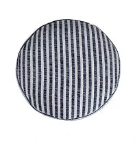 18" Blue 100% Cotton Ottoman