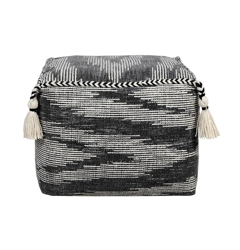 Cotton Ottoman for Living Room Footrest and Cozy Home Seating