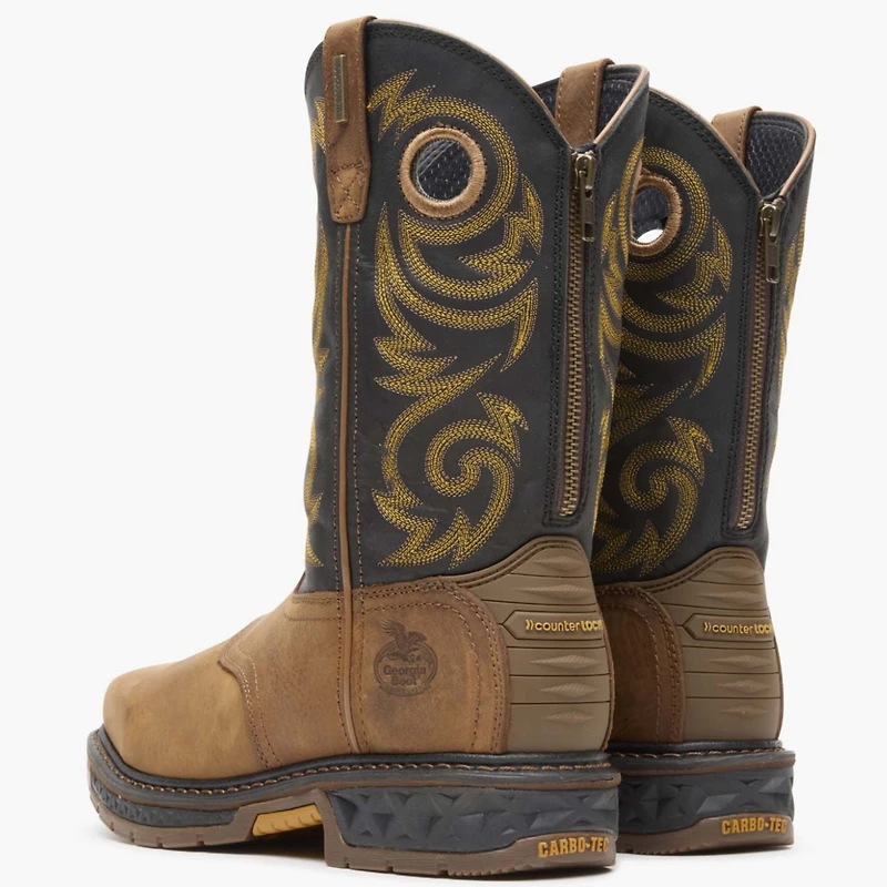 Georgia Boot Men's Carbo-Tec Lt Steel Toe Waterproof Pull On Work Boot