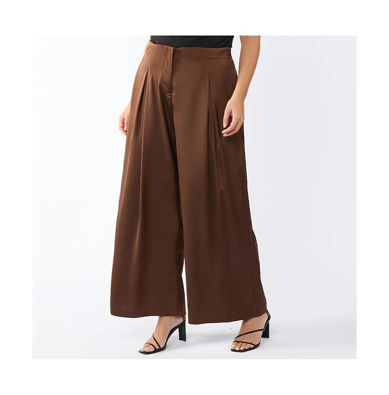 Estelle Rakis Satin Wide Leg Pant
