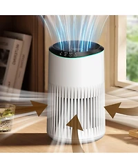Chivalz Hepa Air Purifier for Bedroom Home, With Essential Oil Diffuser, Sleep Mode, Up to 225 Sqft 2 Pack