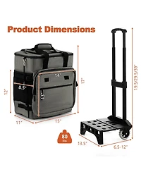 50-Can Large Leakproof Rolling Cooler with Detachable Bottom Plate