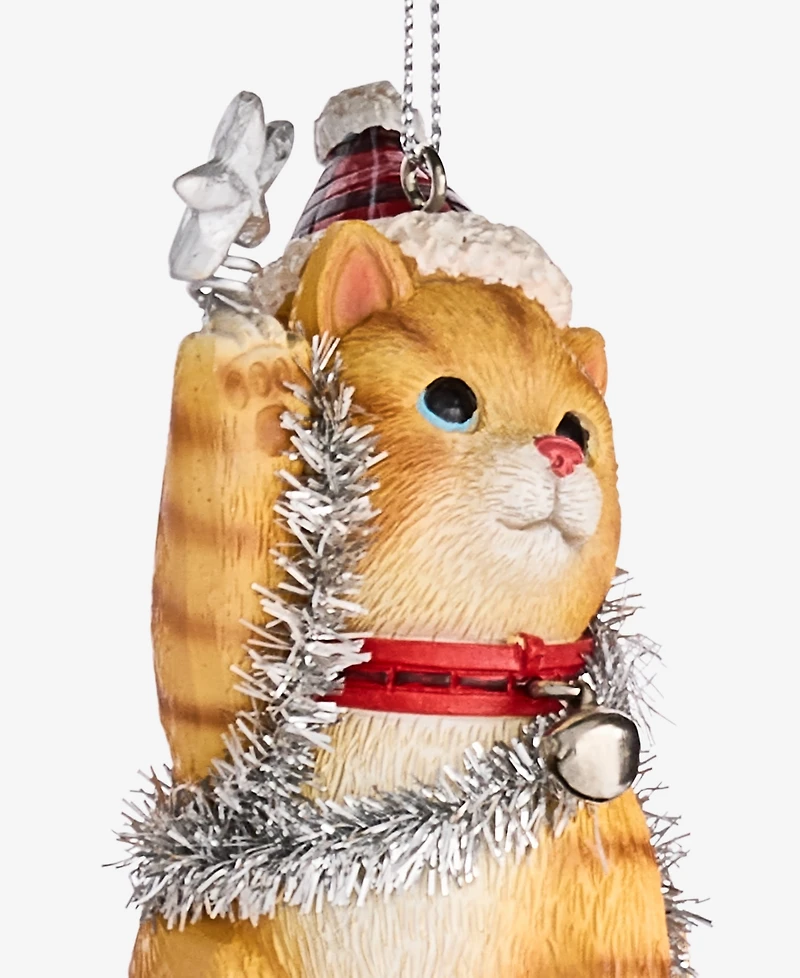 Holiday Lane Pets Orange Cat Ornament, Exclusively at Macy's