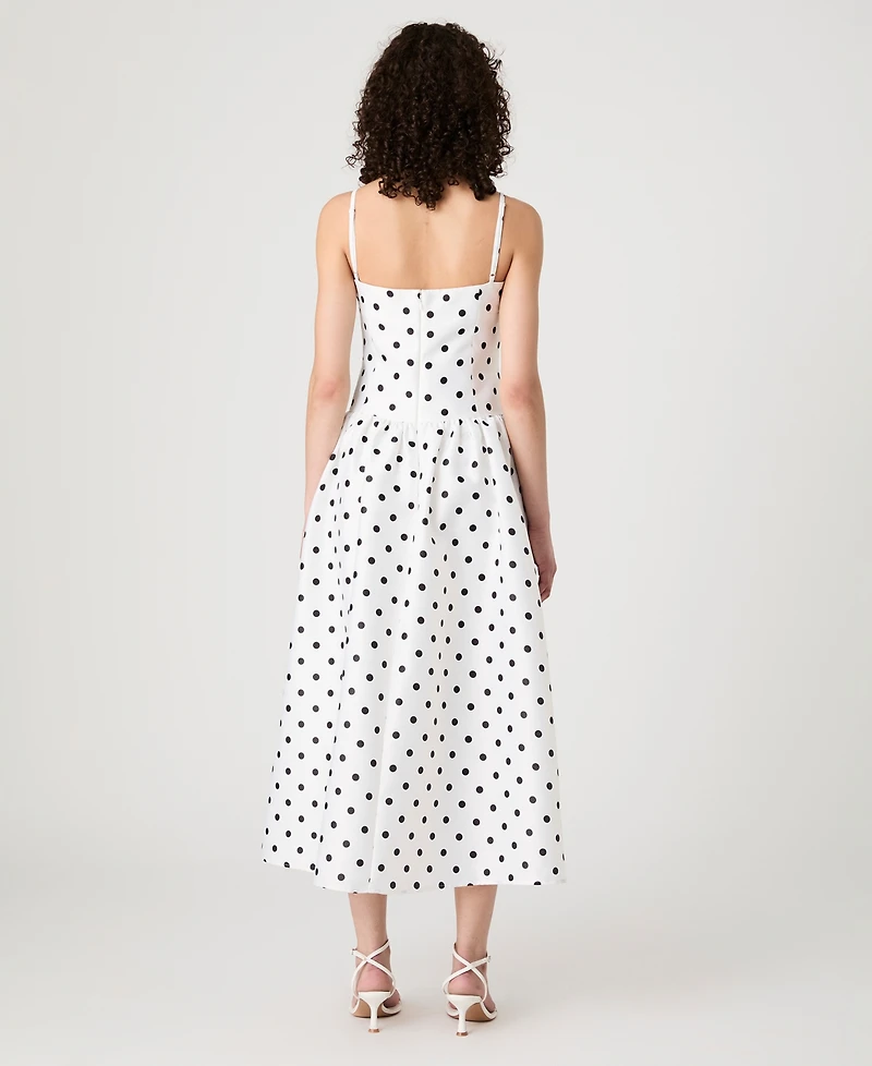 French Connection Women's Strappy Polka Dot Midi Dress