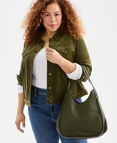Style & Co Plus Corduroy Button-Front Jacket, Macy's Exclusive