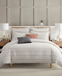 Levtex Leo Stripe Textured 3-Pc. Duvet Cover Set
