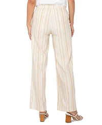 Liverpool Los Angeles Petite Stripe Drawstring Wide-Leg Pants