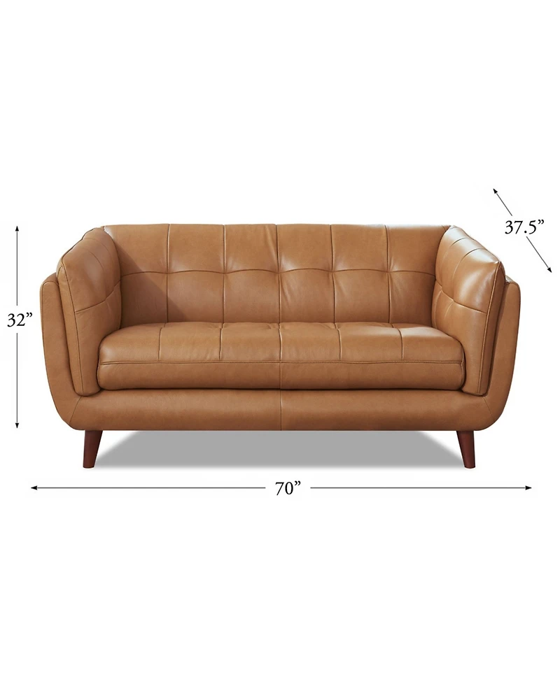 Hydeline Solana 70" Top Grain Leather Loveseat