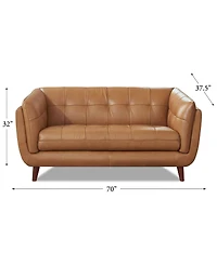 Hydeline Solana 70" Top Grain Leather Loveseat