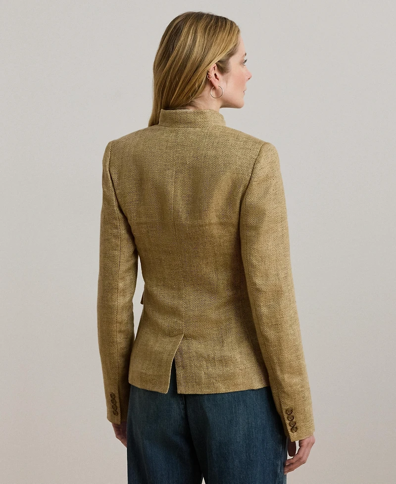 Lauren Ralph Women's Herringbone Linen Jacket