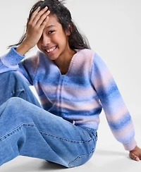 With Jules Big Girls Drawstring Rainbow Sweater Wide Leg Jeans