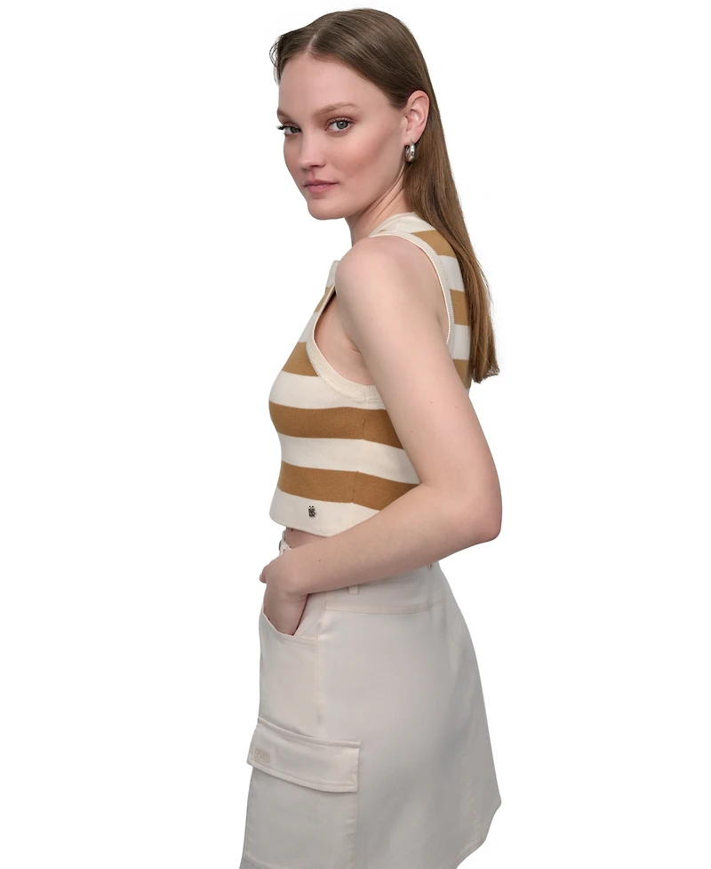 Dkny Jeans Women's Cropped Sleeveless Sweater - L3L