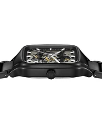 Rado Unisex Swiss Automatic True Square Black High Tech Ceramic Bracelet Watch 38mm