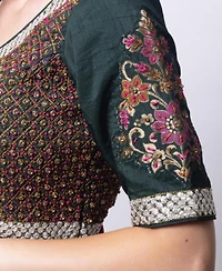 Raas Women's Green Adorned Lehenga Choli Set