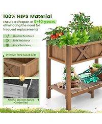 Hips Raised Garden Bed Poly Wood Elevated Planter Box