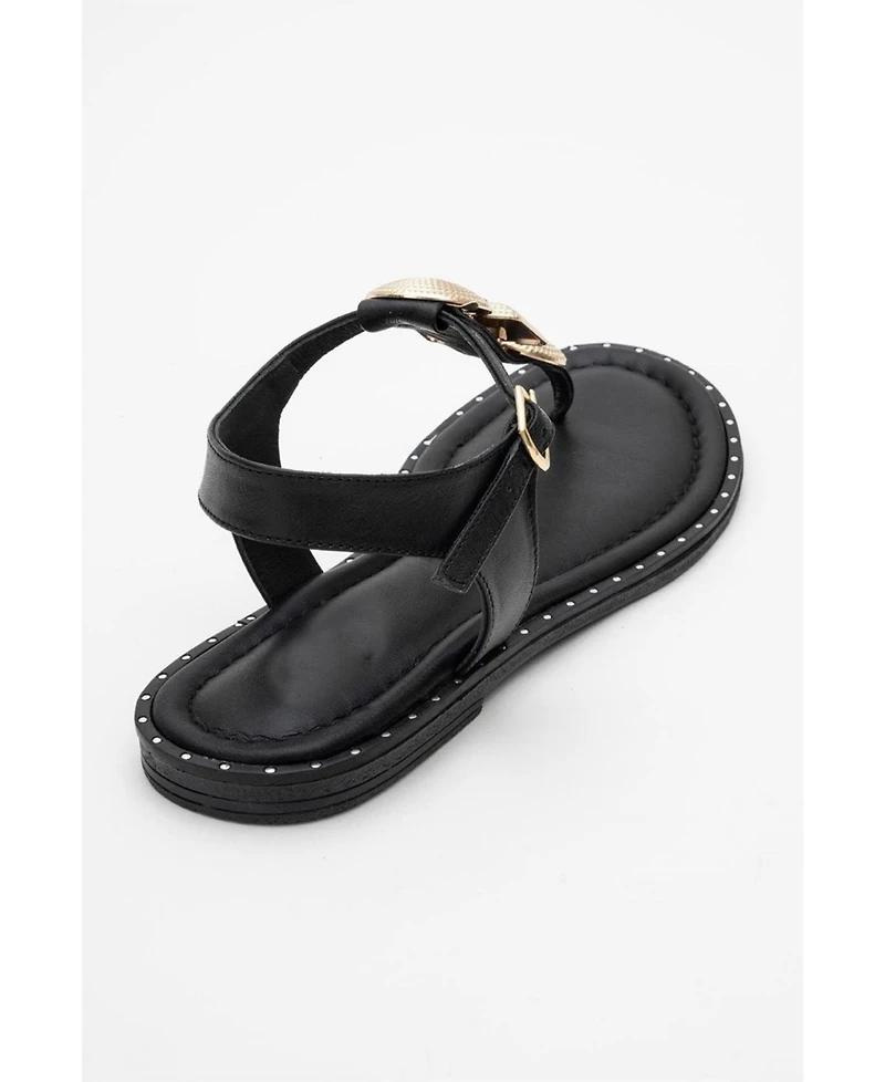 Giulia Leather Flat Sandal (Women)