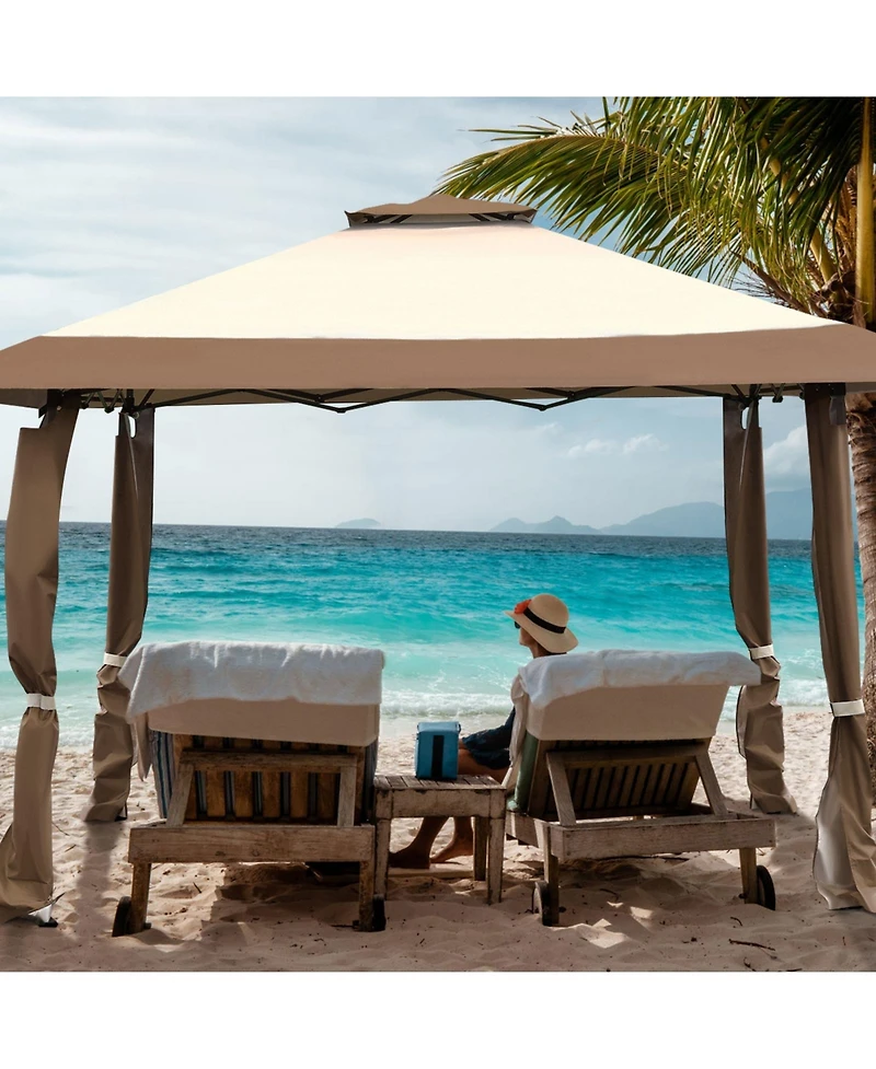 13 x 13 Feet Pop Up Gazebo Tent with Carry Bag for Patio Garden