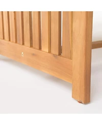 Outdoor Acacia Wood 4 Pc loveseat