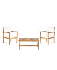 Outdoor Acacia wood 2 Club Chair And Table