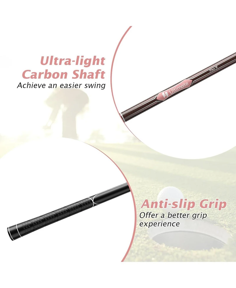 Women's 9 Pieces Complete Golf Club Set