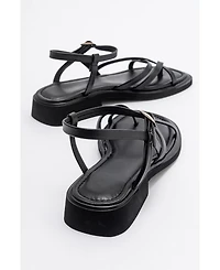 Antas Strappy Leather Flat Sandals (Women)