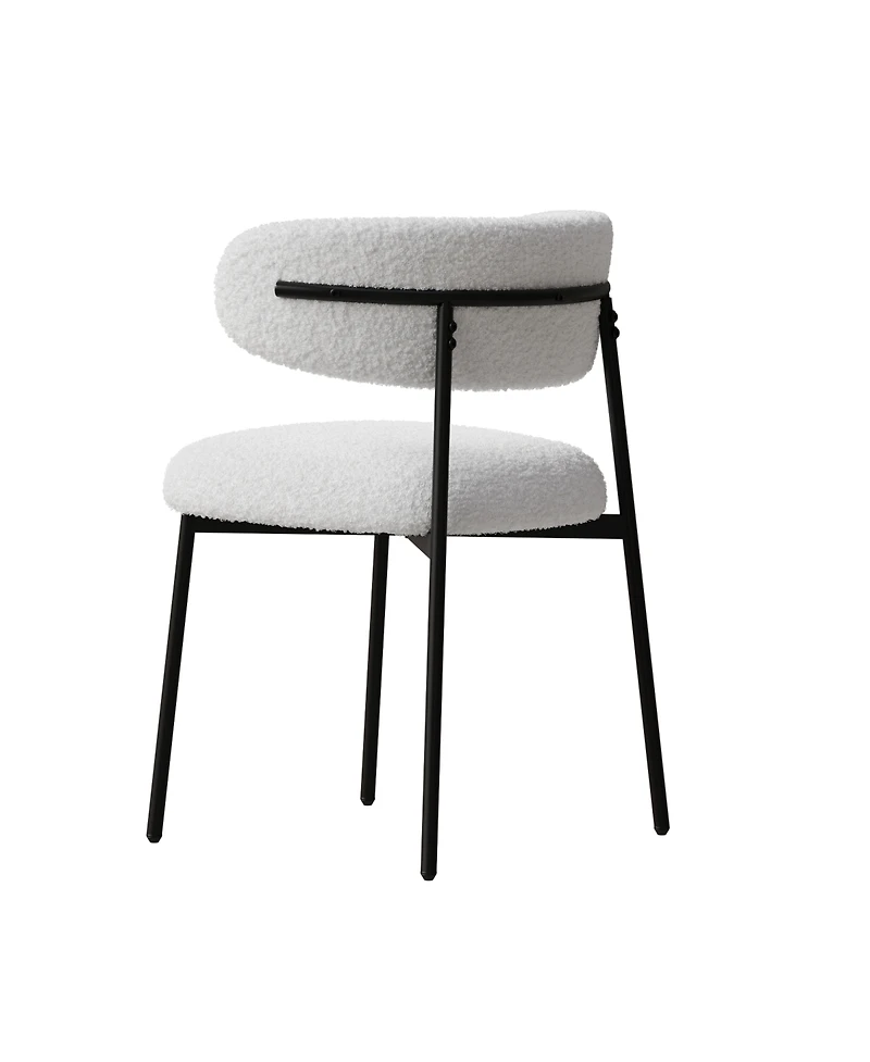 Streamdale Wood Grain Dining Set, Black Metal Legs, Seats 4-6