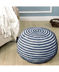 Jute Ottoman for Living Room Bedroom and Rustic Home Decor