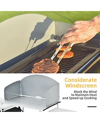 Folding Camping Table with Storage Organizer-Gray