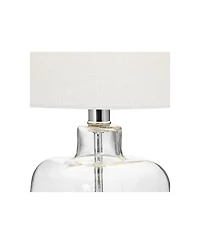 360 Lighting Coastal Accent Table Lamps 21.75" High Set of 2 Clear Glass Fillable Sea Shells White Drum Shade for Living Room Family Bedroom