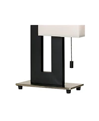 360 Lighting Floating Square 20 1/2" High Small Modern Accent Table Lamps Set of 2 Pull Chain Black Finish Living Room Bedroom
