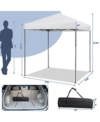 6.6 x 6.6 Feet Outdoor Pop-up Canopy Tent with Upf 50+ Sun Protection
