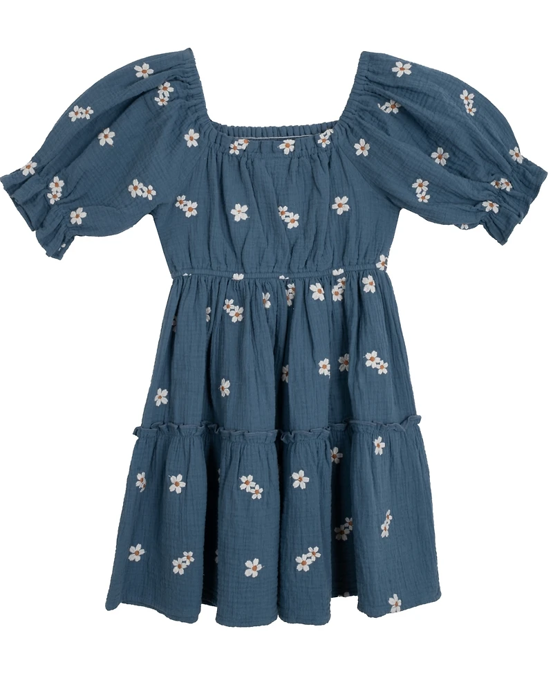 Rare Editions Big Girls Daisy Embroidered Dress