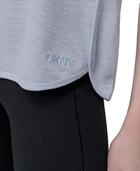 Dkny Women's Mini Slub Waffle Short Sleeve Top