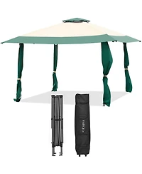 13 Feet x 13 Feet Pop Up Canopy Tent Instant Outdoor Folding Canopy Shelter-Green